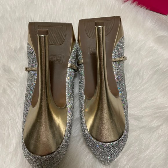 size 10 Mix No6 Glitter Platform High Heels Peep Toe "Lucy" - Picture 7 of 10